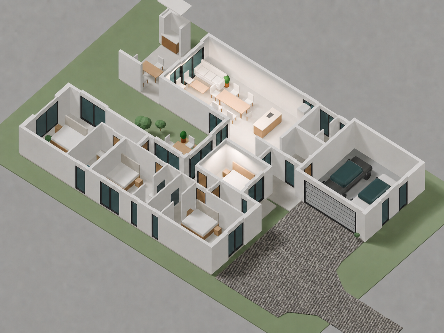 Furnished three-dimensional floor plan visualisation for ERF 1656